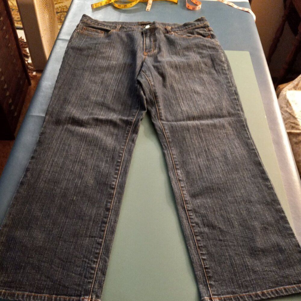 Vintage Venezia Womens 20 Cotton Blend Blue Jeans Granny Chic